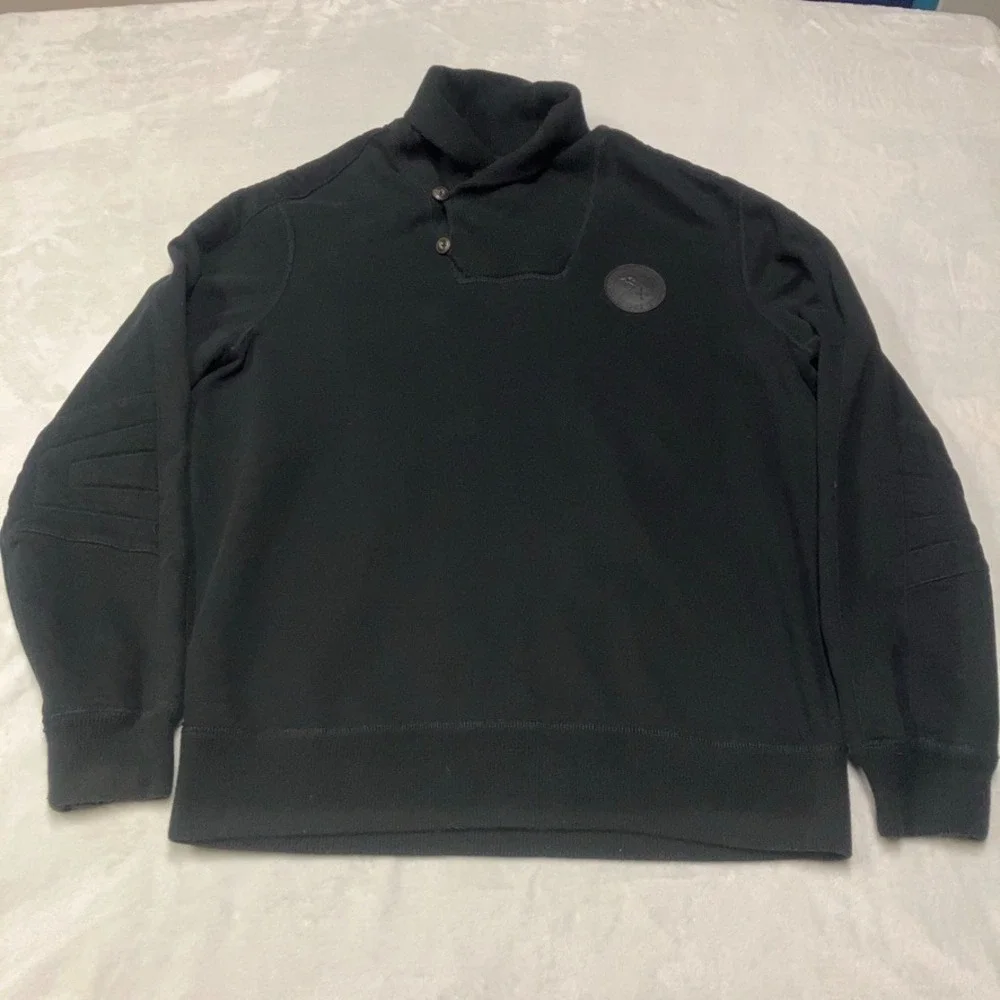 Polo Ralph Lauren Shawl Collar Downhill Racing Series Sweater Men's XL Black